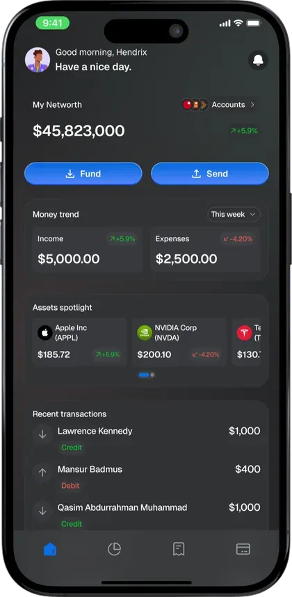 Bluelight Studio mobile app mockup 4