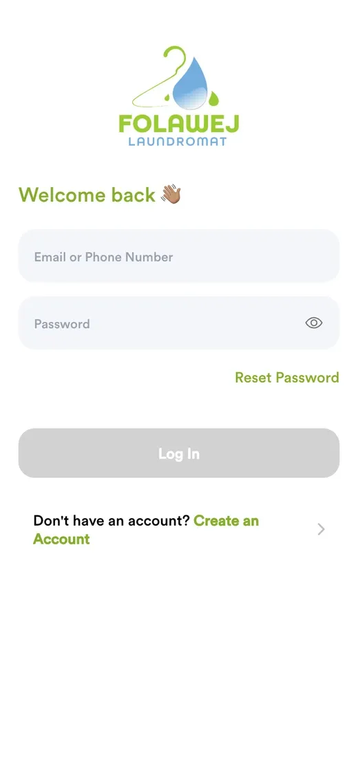 Folawej customer app login at app.folawej.com on mobile